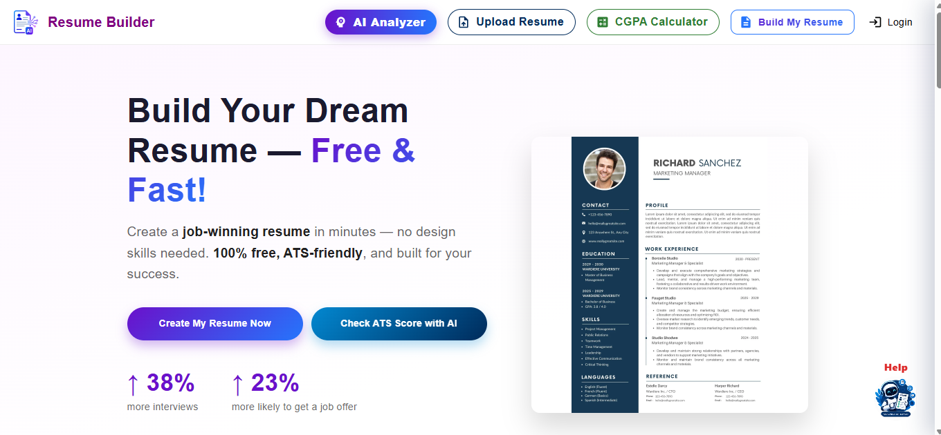 Resume Builder preview
